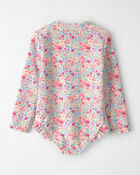 Toddler Girl Recycled Rashguard Swimsuit in Meadow Mix Print, image 2 of 5 slides