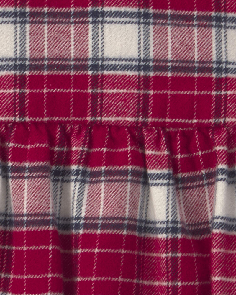 B&eacute;b&eacute; fille - Ensemble 2 pi&egrave;ces chasuble en flanelle de coton biologique, image 4 sur 6 diapositives