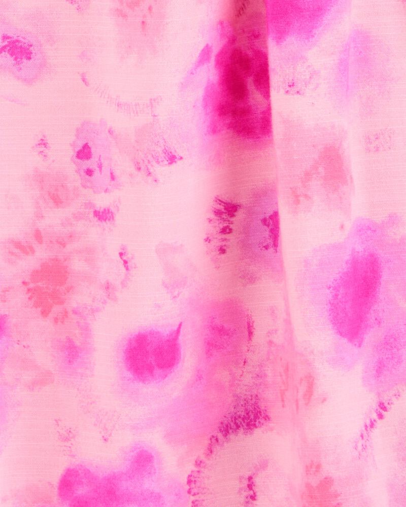 Kid Cloud-Dye Linen Look-alike Maxi Dress- Pink, image 3 of 4 slides