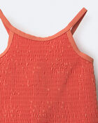 Toddler Girl Maillot une pi&egrave;ce &agrave; smocks - Orange, image 5 of 7 slides