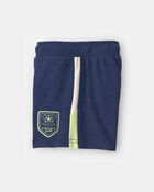 Tout-petit gar&ccedil;on - Short en jersey bouclette, soccer et dinosaure - Bleu marine, image 3 sur 4 diapositives