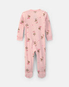 B&eacute;b&eacute; fille - Pyjama ajust&eacute; 1 pi&egrave;ce en coton &agrave; imprim&eacute; de lapins et ballerines &ndash; Rose, image 2 sur 5 diapositives