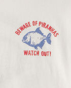 Gar&ccedil;ons - T-shirt imprim&eacute; Piranha - Ivoire, image 3 sur 4 diapositives