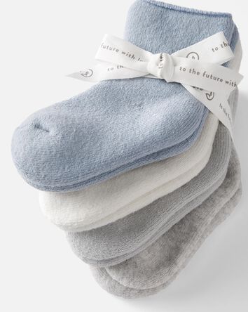 4-Pack Organic Cotton Terry Socks, 