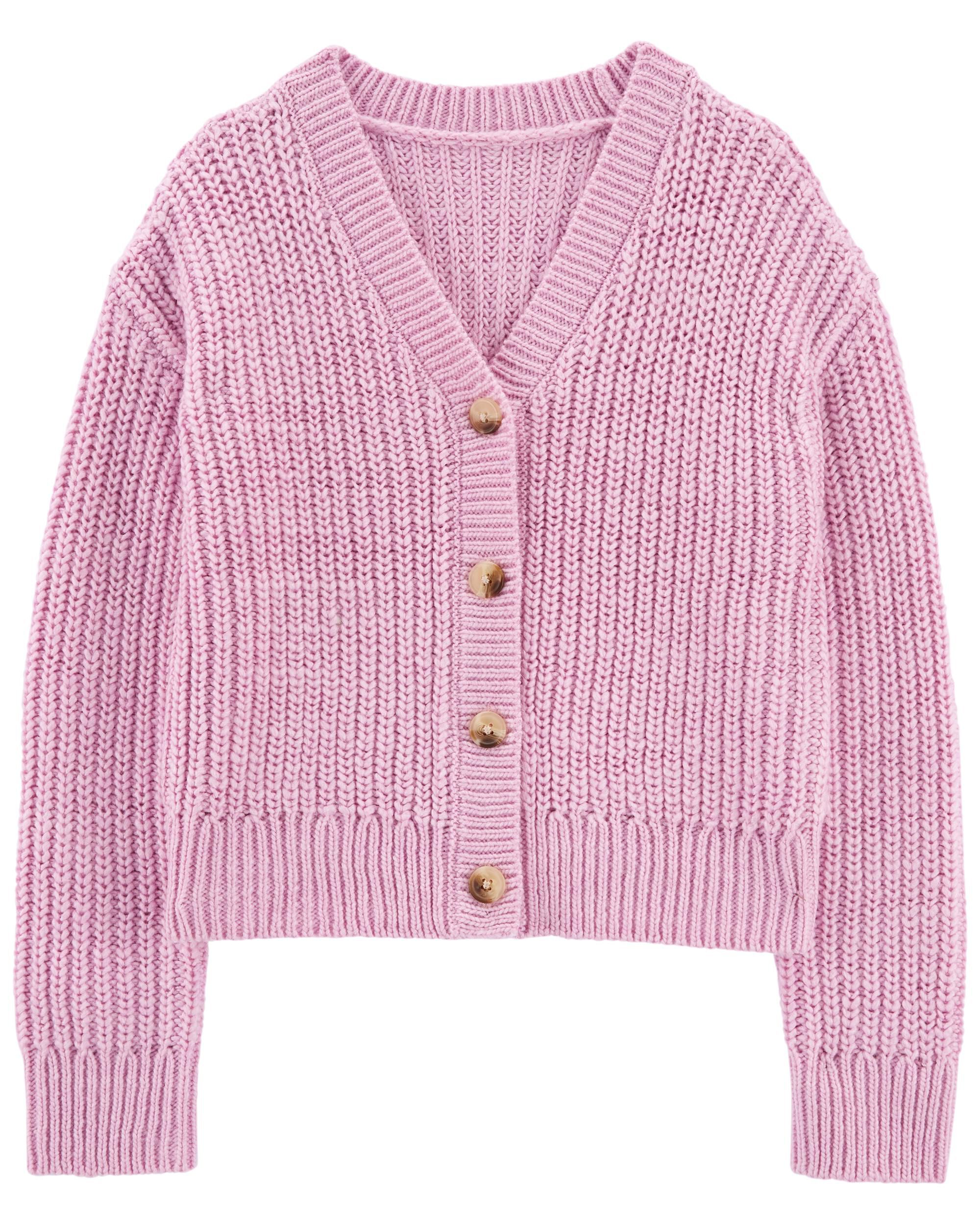 Knitted top pink cardigan