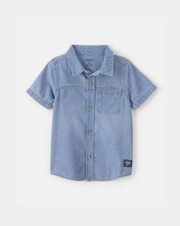 Toddler Boy Denim Button-Down Shirt - Blue, 