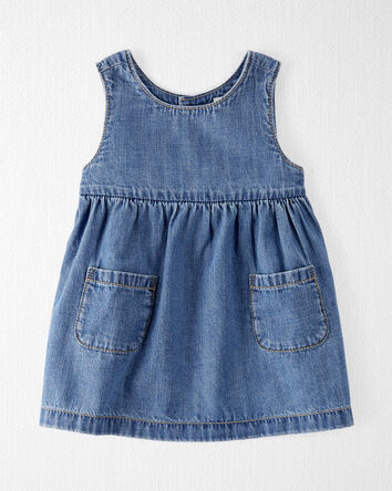 B&eacute;b&eacute; Robe &agrave; poche en chambray de coton biologique , 