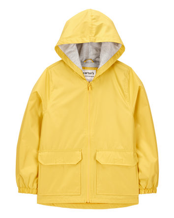 Kid Hooded Rain Jacket - Yellow, 