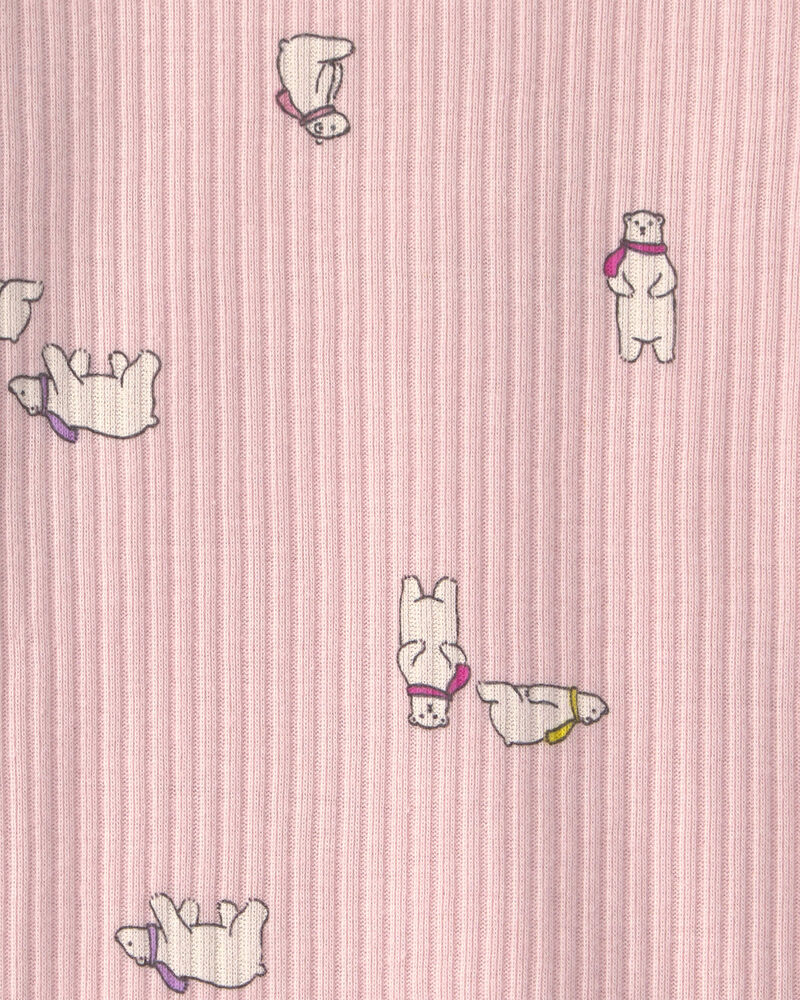 Baby Girl 3-Piece Bear Teddy Fleece Long-Sleeve Layering Set - Pink, image 3 of 5 slides