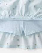 Toddler Girl 2-Piece  French Terry Top & Bee Skirt Set - Blue, image 2 of 5 slides