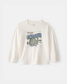 Toddler Boy Dinosaur Long-Sleeve Graphic Tee - Ivory, image 1 of 4 slides