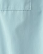 Toddler Girl Bow-Cuff Poplin Joggers - Blue, image 6 of 7 slides