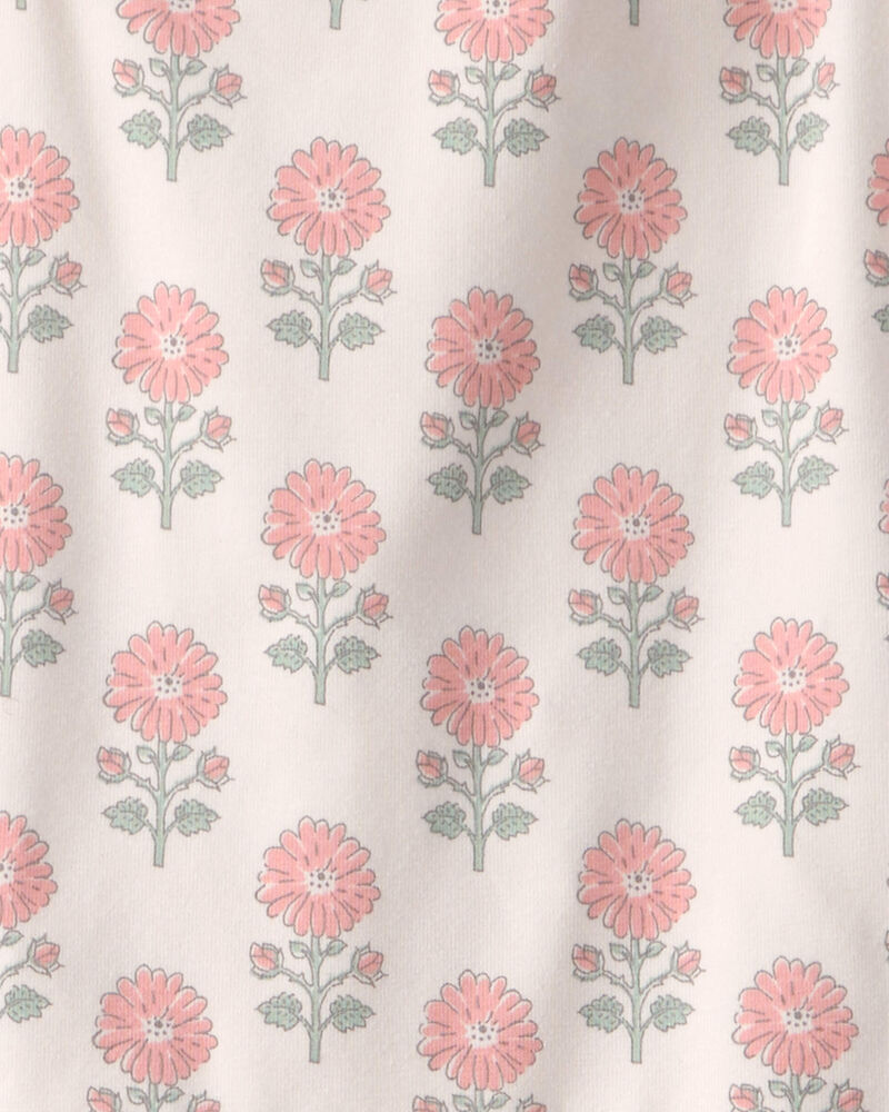 Girls Organic Cotton Tiered Dress in Rosebud Petal Print, image 4 of 5 slides