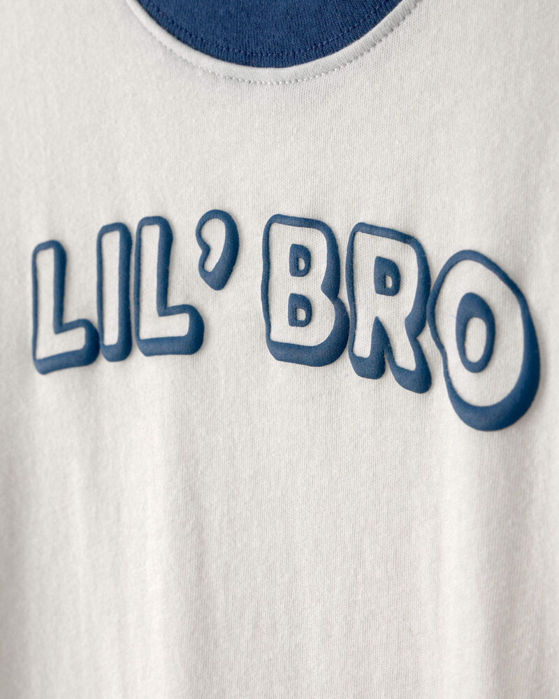 Toddler Boy 'Lil Bro' Graphic Tee - Ivory, image 2 of 4 slides