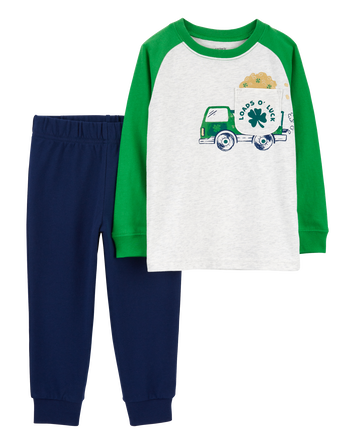 Baby 2-Piece Loads O' Luck Fleece Pullover & Pull-On Pant Set, 