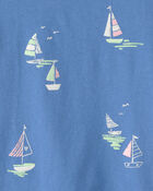 Toddler Girl Sailboat Graphic Tee - Blue, image 2 of 3 slides
