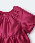 Toddler Girl Puff Sleeve Short-Sleeve Dress - Pink, image 6 of 6 slides