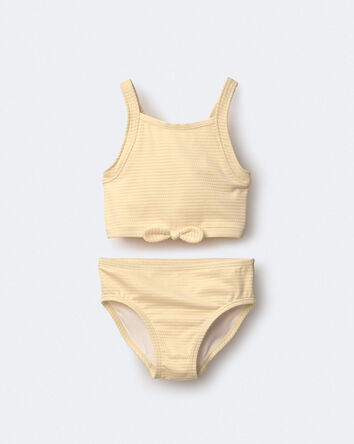 Tout-petit fille - Tankini &agrave; n&oelig;uds - Jaune, 