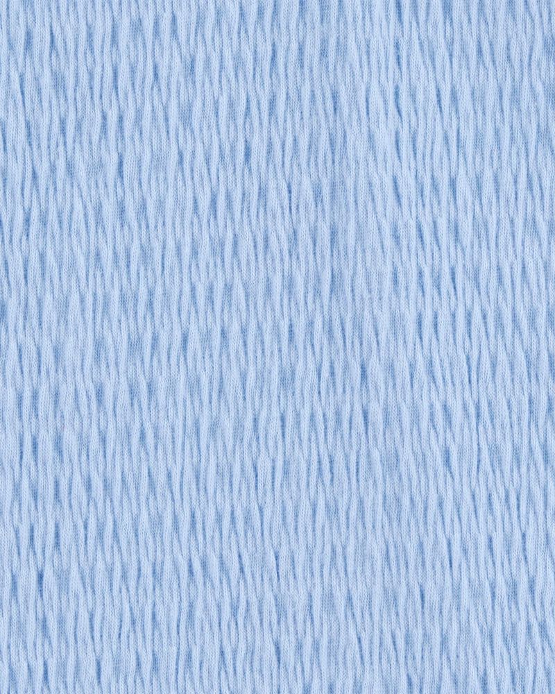 Enfant Haut à manches courtes en tissu froissé - Bleu, image 2 sur 3 diapositives