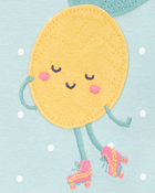 Toddler Girl 1-Piece Polka Dot Pineapple 100% Snug Fit Cotton Footie Pyjamas, image 2 of 3 slides