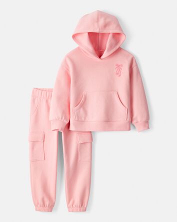 Toddler Girl 2-Piece Ballet Long-Sleeve Hoodie & Pant Set - Pink, 