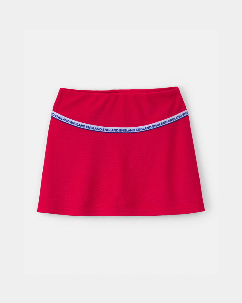 Ensemble 2 pi&egrave;ces chandail de soccer et jupe-short Umbro de l&rsquo;Angleterre pour fille - Rouge/Blanc, image 5 sur 13 diapositives