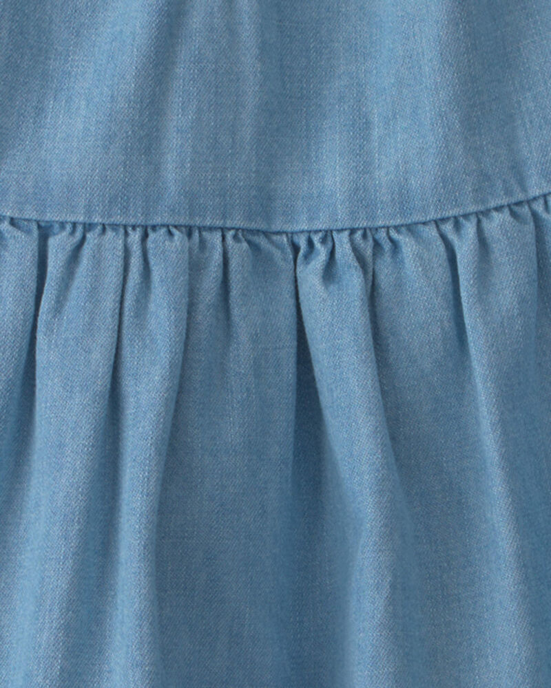 Toddler Girl Organic Cotton Chambray Dress, image 4 of 5 slides