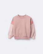 Toddler Girl Colourblock Dolman-Sleeve Sweatshirt - Mauve, image 5 of 6 slides
