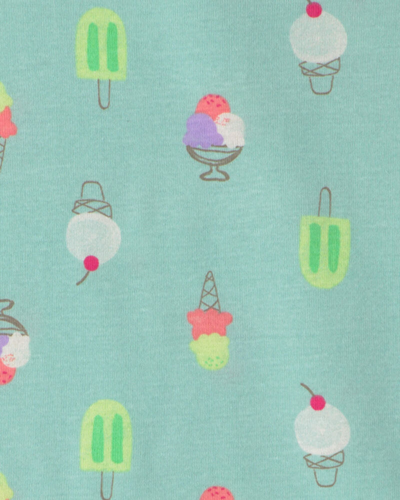 Filles - Pyjama 4 pi&egrave;ces en 100&nbsp;% coton &agrave; friandises glac&eacute;es &laquo;Sweet Squad&raquo; - Bleu/Vert, image 3 sur 3 diapositives