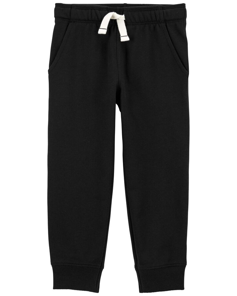 Black Pull-On French Terry Joggers
