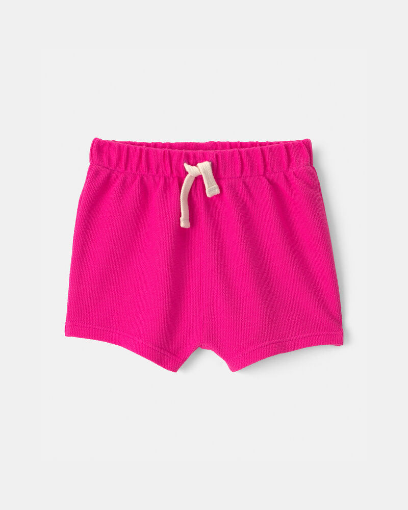 Baby Girl Drawstring Shorts - Pink, image 1 of 4 slides