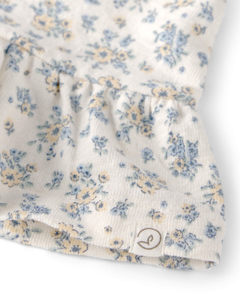 Toddler Girl 2-Piece Top & Short Set Made with Organic Cotton in Spring Bloom Print, image 3 of 6 slides