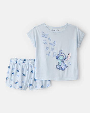 Filles - Pyjama 2 pi&egrave;ces &agrave; manches courtes Disney&copy; Lilo & Stitch - Bleu, 
