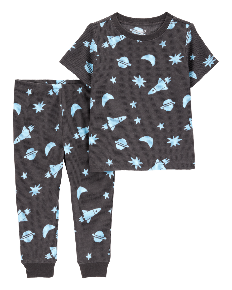 Toddler 2-Piece Space Thermal Pyjamas, image 1 of 3 slides