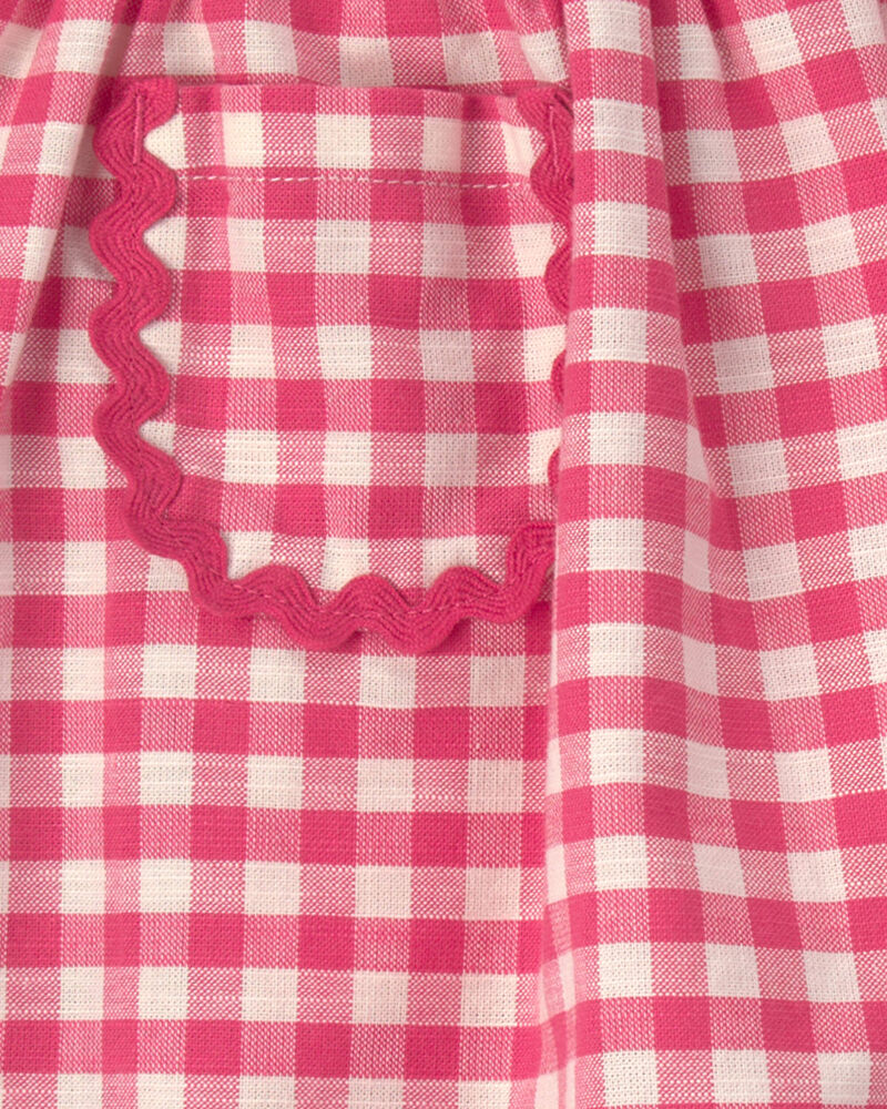 Tout-petit fille - Jupe-short &agrave; carreaux - Rouge, image 2 sur 2 diapositives