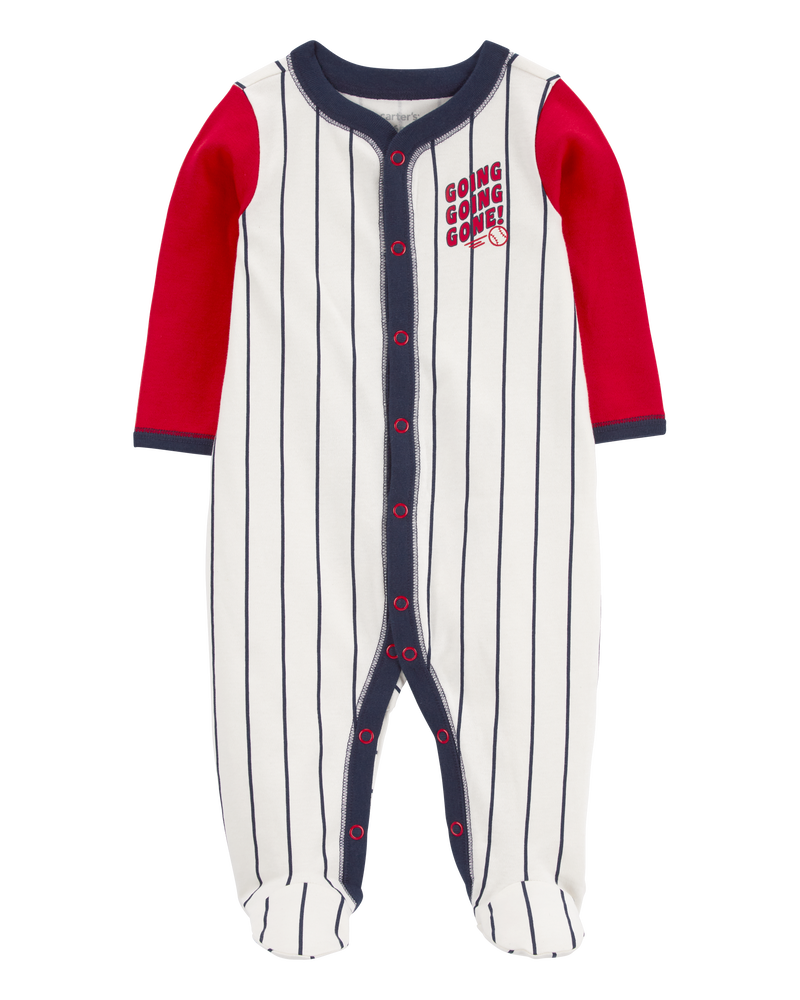 Baby Boys Baby Baseball Snap Up Cotton Sleeper NB Carter s