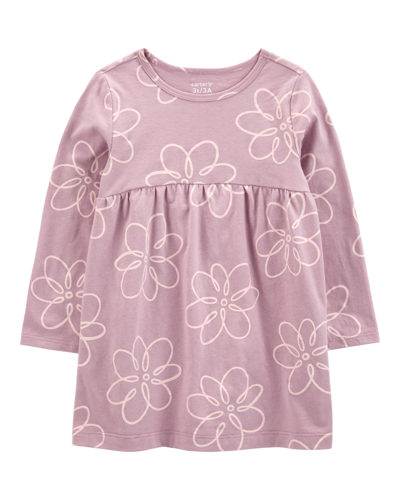 Toddler Floral Jersey Dress, image 1 of 4 slides