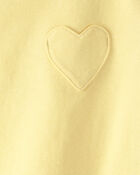 Toddler Girl Heart Pocket Top - Yellow, image 2 of 3 slides