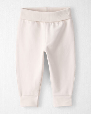 Baby Organic Cotton Knit Pants in Cream, 