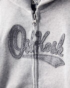 Toddler Boy OshKosh Fleece Logo Zip Hoodie - Gray, image 2 of 4 slides