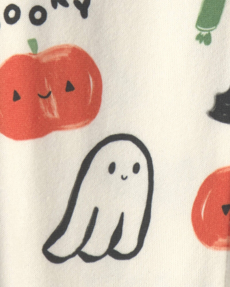 B&eacute;b&eacute; - Pyjama ajust&eacute; 1 pi&egrave;ce &agrave; pieds &agrave; motif d&rsquo;Halloween - Cr&egrave;me, image 4 sur 4 diapositives
