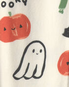 B&eacute;b&eacute; - Pyjama ajust&eacute; 1 pi&egrave;ce &agrave; pieds &agrave; motif d&rsquo;Halloween - Cr&egrave;me, image 4 sur 4 diapositives