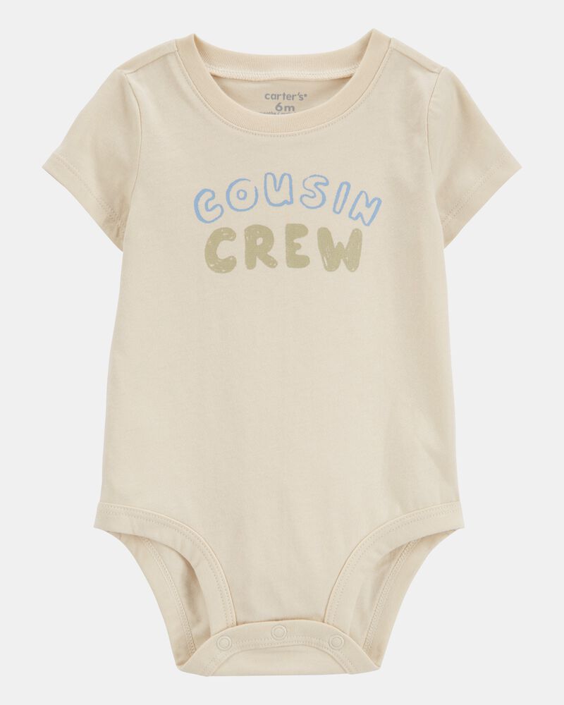 Baby Cousin Crew Short-Sleeve Bodysuit - Ivory, image 1 of 3 slides