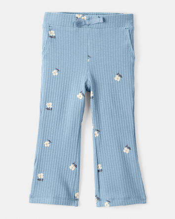 Bébé Ensemble 2 pièces haut fleuri et pantalon - Bleu, 