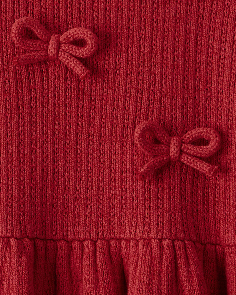 Toddler Girl Organic Cotton Sweater Knit Dress, image 4 of 4 slides