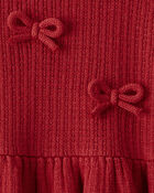 Toddler Girl Organic Cotton Sweater Knit Dress, image 4 of 4 slides