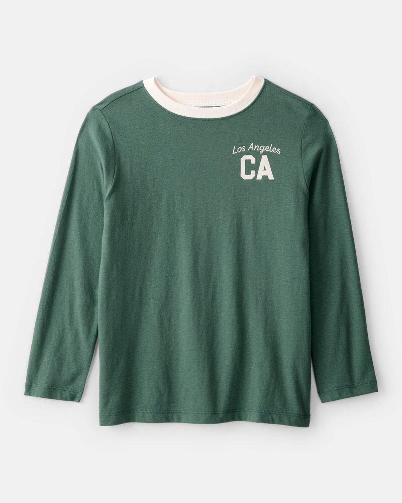 Kid Los Angeles Long-Sleeve Graphic Tee - Green, image 1 of 3 slides