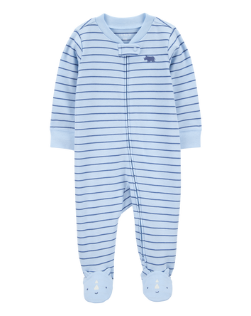 Baby Striped Rhino 2-Way Zip Sleeper, 