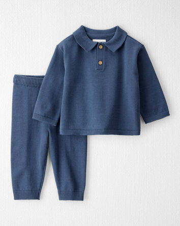 Baby Boy 2-Piece Organic Cotton Sweater Knit Set, 