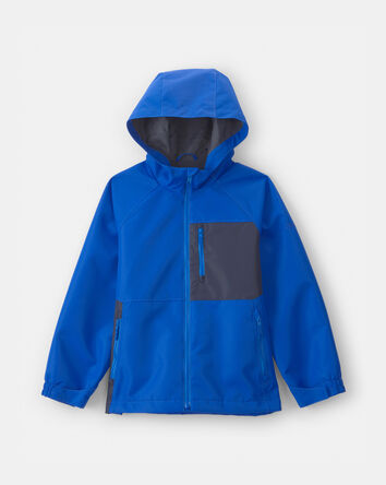 Boys Midweight  Fleece Lined Jacket- Blue , 